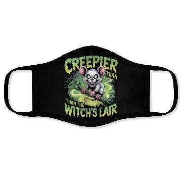 Discover Creeper Mouse in Witch's Lair Design Face Masks