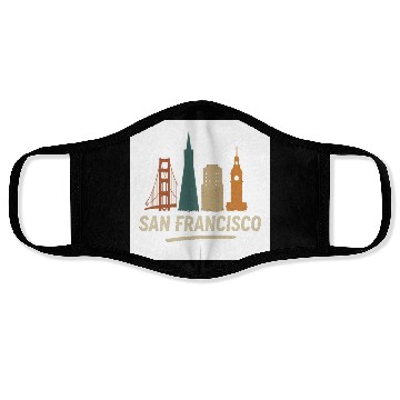 Discover San Francisco Skyline Street Glow Face Masks