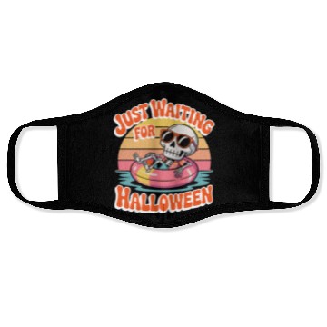 Discover Chill Skeleton Halloween Vibes Face Masks