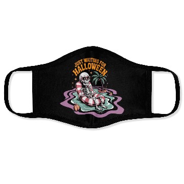 Discover Chill Skeleton Halloween Vibes Face Masks