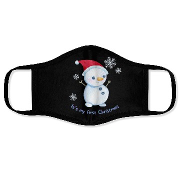 Discover First Christmas Snowman  Face Masks
