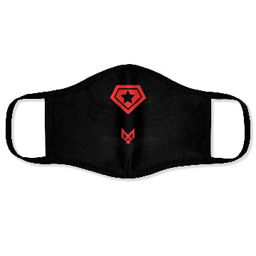 Discover Bold Superhero Shield with Wings Design Face Masks
