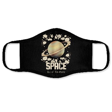 Discover Saturn Ringed Planet Space  Face Masks