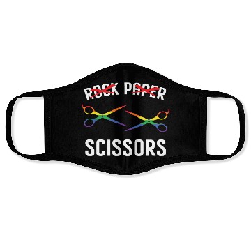 Discover Funny Rock Paper Scissors LGBTQ Pride Face Masks