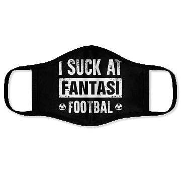 Discover I Suck At Fantasy Football Face Masks