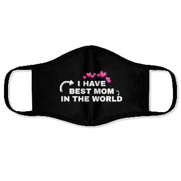 Discover Best Mom Ever with Heart Icons Face Masks