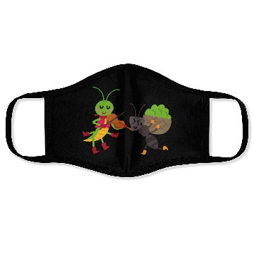 Discover Work Hard, Play Loud – Ant & Cicada LifeTee Face Masks