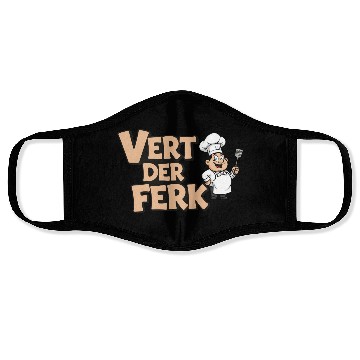 Discover Vert Der Ferk Chef Funny Cooking Gag Gift Face Masks