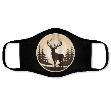 Discover Majestic Deer in the Wilderness Face Masks