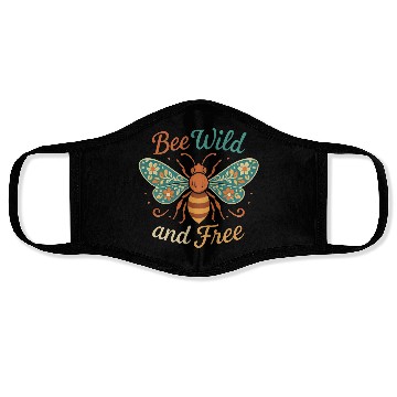 Discover Bee Wild and Free Nature Motif Face Masks