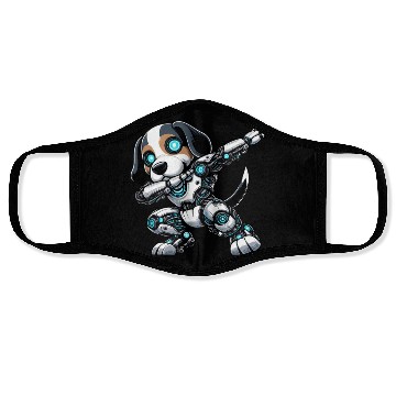 Discover Cool beagle robot astronaut dabbing cartoon Face Masks