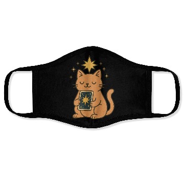 Discover Celestial Cat Tarot Design Face Masks