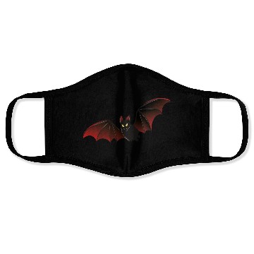 Discover Dark Fantasy Bat Illustration Face Masks