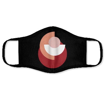 Discover Abstract Circle Geometry Modern Art Design Face Masks