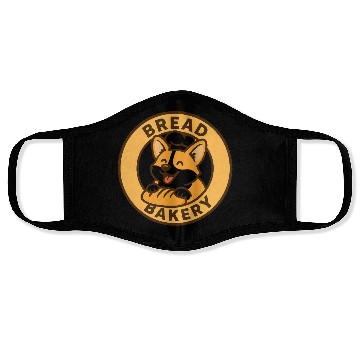 Discover Whimsical Bread and Bakery Dog Logo Face Masks