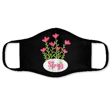 Discover Spring Face Masks – Colorful Floral Heart Design