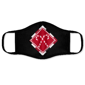 Discover Red and White Crossed Canes  Face Masks