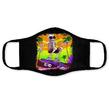 Discover Skeleton skateboarder Face Masks
