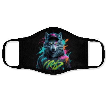 Discover Neon Wolf Streetwear Face Masks