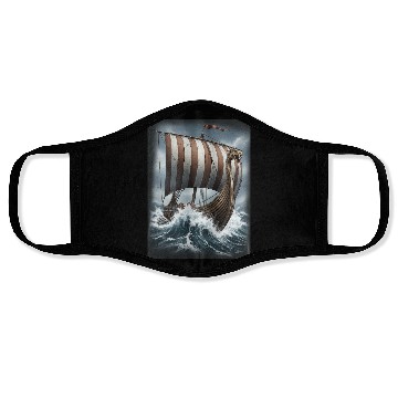 Discover Viking Dragon Ship Adventure Design Face Masks