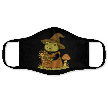Discover Enchanting Frog Witch with Mushroom and Flowers Face Masks