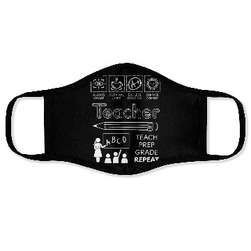 Discover Teacher Appreciation Chalkboard Design Face Masks