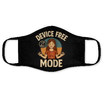 Discover Device-Free Mode Peaceful Yoga Illustration Face Masks