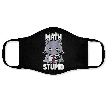 Discover Grumpy Cat Math Teacher Design Face Masks