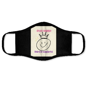 Discover Whimsical Crown with Stay Weird Message Face Masks
