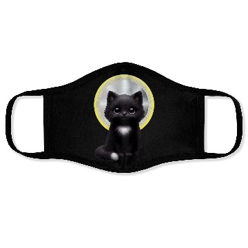 Discover Mystic Midnight Cat  Face Masks