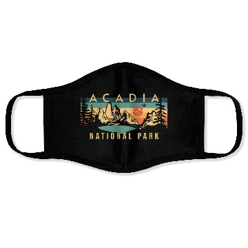 Discover Mountain Sunset at Acadia National Park Face Masks