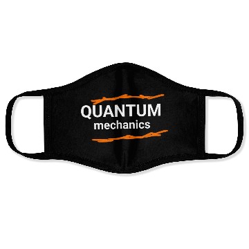 Discover Quantum Mechanics Minimalist Typography  Face Masks