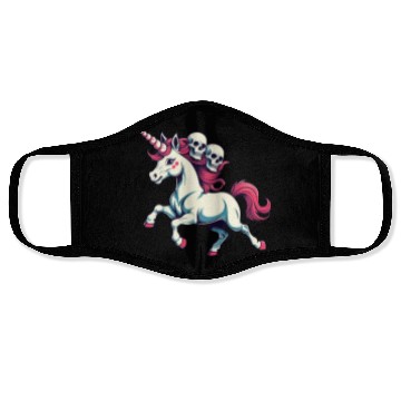 Discover Dark Fantasy Unicorn with Skulls Face Masks