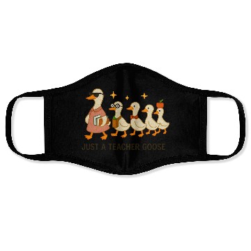 Discover Whimsical Teacher Goose with Ducklings Face Masks