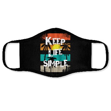 Discover Sunset Palm Tree Inspirational Design Face Masks