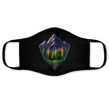 Discover Mountain Wilderness Nature Shield Face Masks