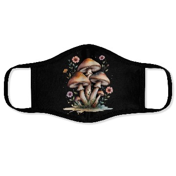 Discover Whimsical Forest Mushrooms Design Face Masks