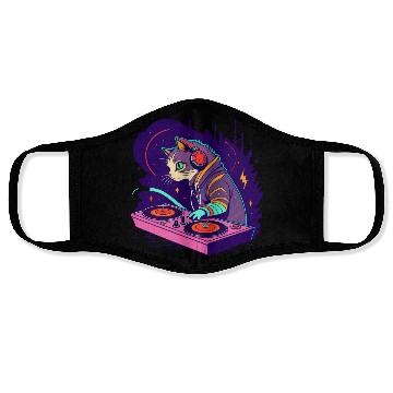 Discover Cosmic Cat DJ Face Masks
