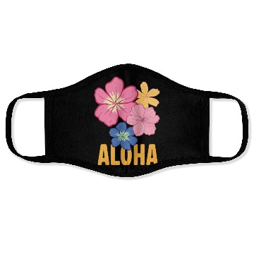 Discover Tropical Aloha Floral Design Face Masks