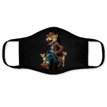 Discover Happy Jack the Jaguar.   by m@xx. Face Masks