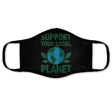 Discover Support Your Local Earth Globe Face Masks