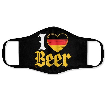 Discover I Love Beer German Bier Funny Germany Flag Face Masks