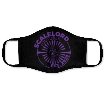 Discover scalelord head logo purple Face Masks