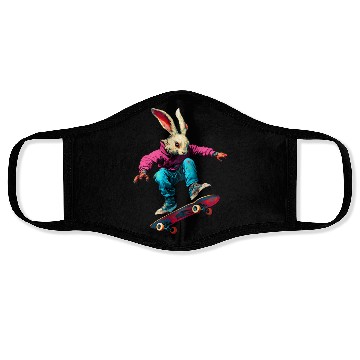 Discover Rabbit skateboard / skater rabbit Face Masks