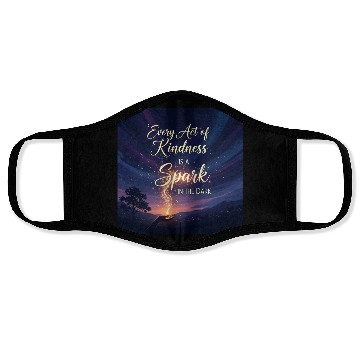 Discover Spark of Kindness Night Sky  Face Masks