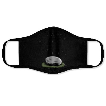 Discover Do Not Disturb Rock Resting Peacefully on Grass Face Masks