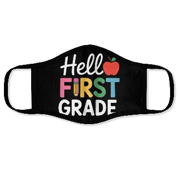 Discover Hello First Grade Back To School Face Masks