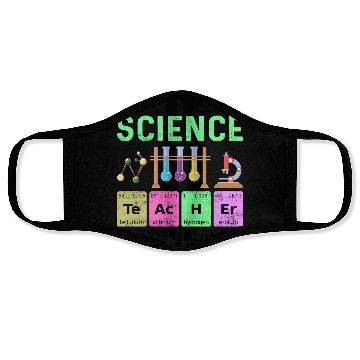 Discover Scientific Chemistry Periodic Table Face Masks