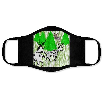 Discover Whimsical Forest Moose with Reindeer Face Masks