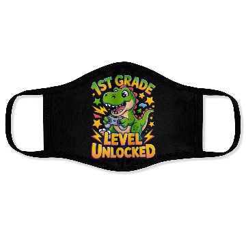 Discover 1st Grade Level Unlocked Back to School Video Game Face Masks